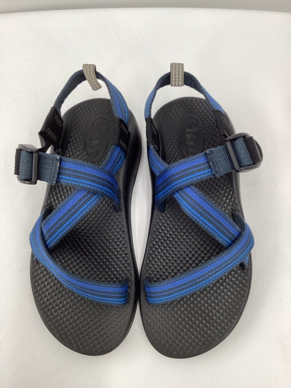 Chaco Black Outdoor Sandal with Blue Accent Strap - Picture 2 of 12